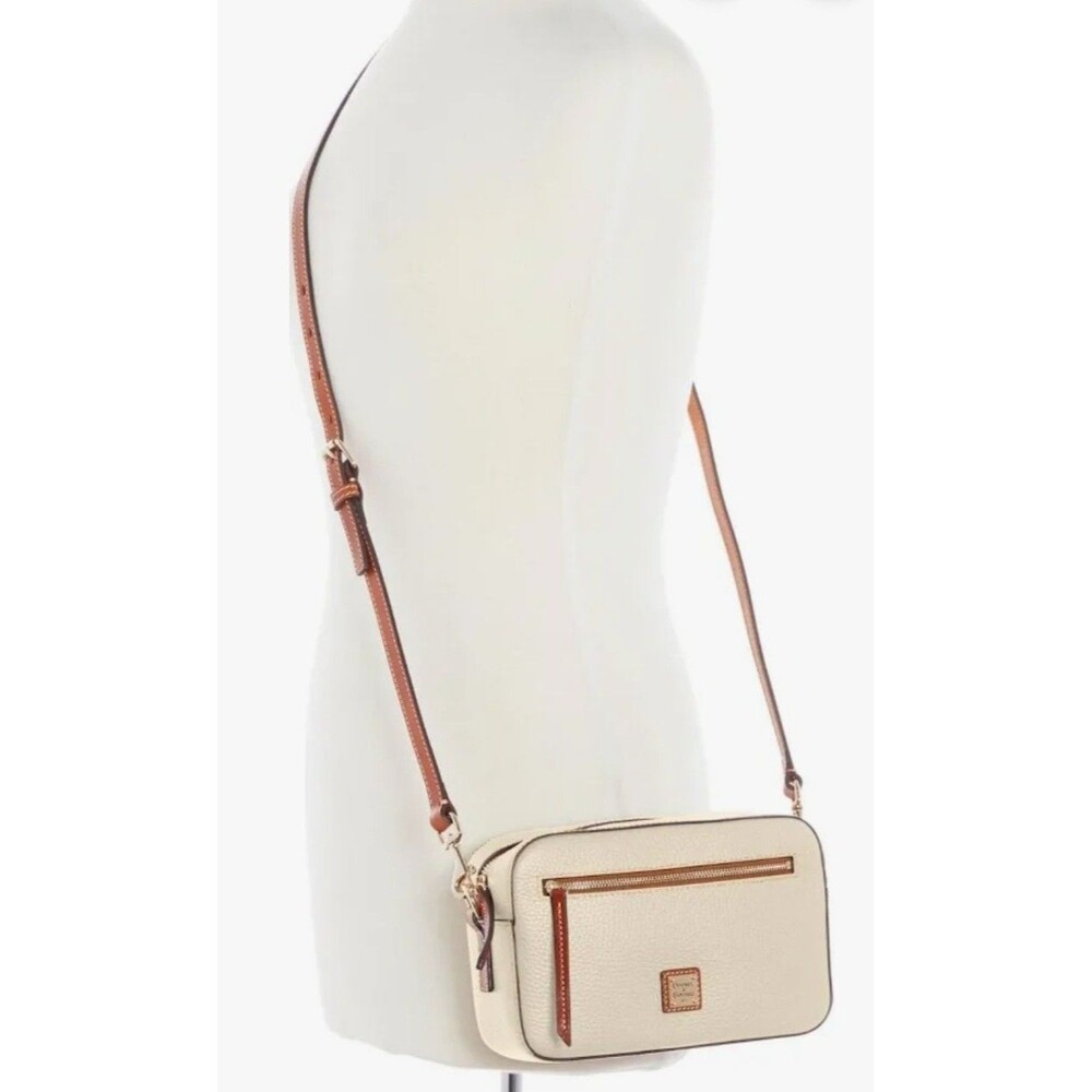 NWT Dooney & Bourke Pebble Grain Camera Crossbody Bone $278